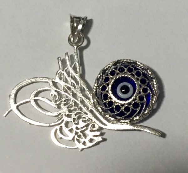 Colgante plata Tuğra y ojo