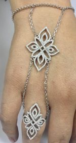 Pulsera anillo plata circones diseño. - Imagen 2