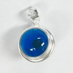 Colgante plata ojo grande