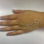Pulsera anillo plata circones gotas