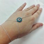Pulsera anillo plata ojoturco de colores