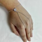 Pulsera anillo plata ojo turco pequeño