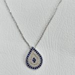 Collar plata ojo turco gota