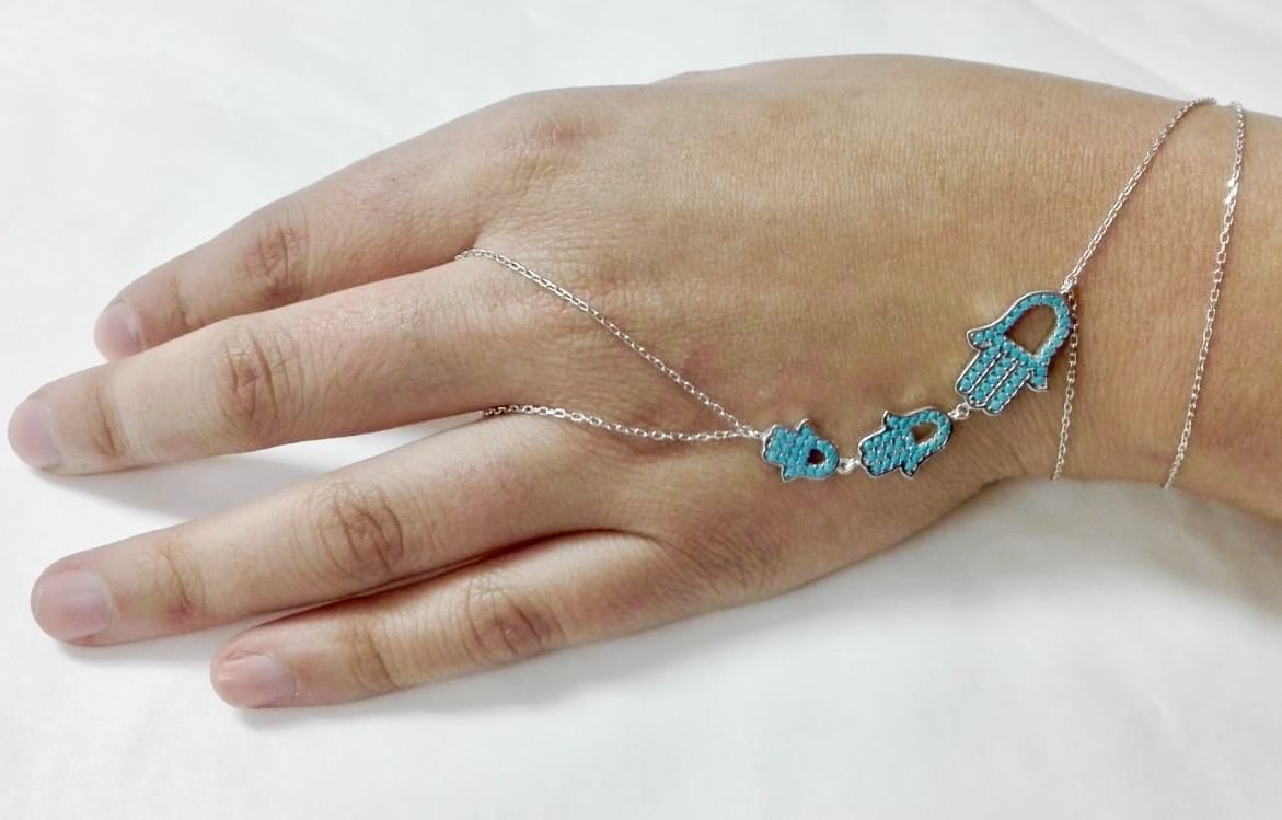 7cae6407-9f8a-49f5-ad39-e8c105618427.jpg Pulsera anillo plata 3manos calipso - Imagen 1