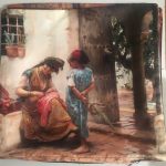 Funda cojín"costura otomana"