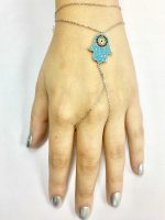 Pulsera anillo plata circones Mano