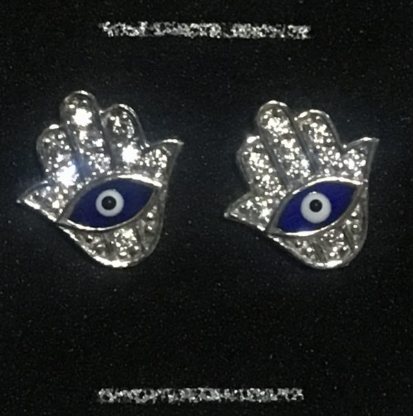 Aro pequeño mano Fátima o Hamsa ojo turco .