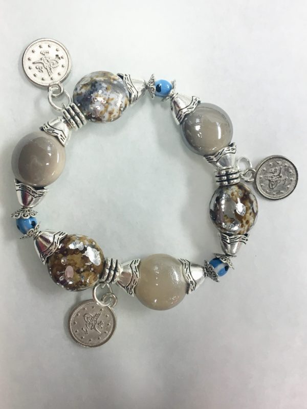 Pulsera lenteja crema