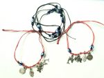 2 Pulseras 7 nudos +más 2 hilos negros + Mano Fatima estrella David y ojo turco vidrio.