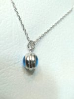 Collar plata ojo turco pequeño. - Imagen 3