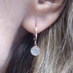 Aros fantasía color  oro rosa