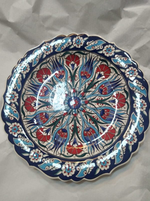 Plato ceramica turca pintado a mano.