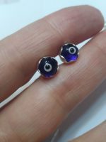 Aros pequeños ojo turco azul. - Imagen 2
