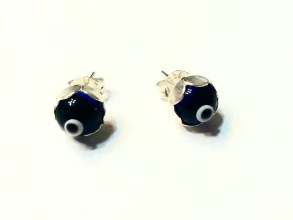 Aros pequeños ojo turco azul.