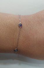 Pulsera delgada ojos turcos azul. - Imagen 2
