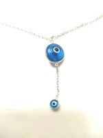 Tobillera  de plata ojo turco. - Imagen 2
