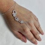 Pulsera anillo plata tres manos