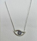 Collar plata ojo turco almendra