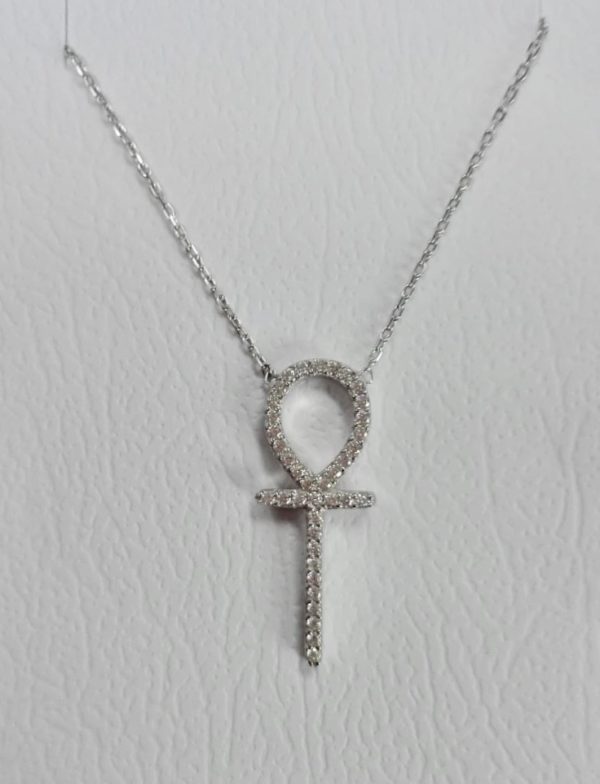 Collar plata cruz Ankh .