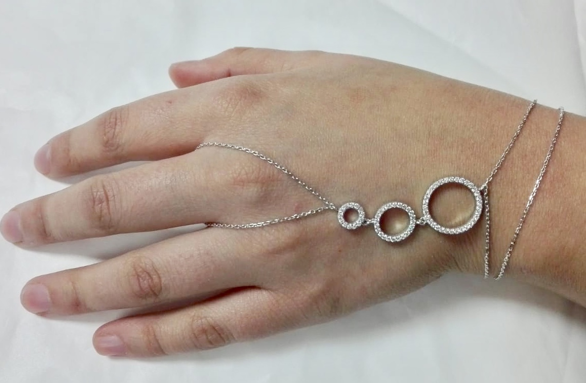 d57e05d0-f8e9-4ec6-90d2-4e81fc4dbcc2.jpg Pulsera anillo plata circones círculos - Imagen 1