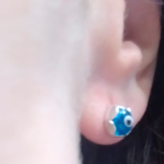 Aros pequeños ojo turco calipso.