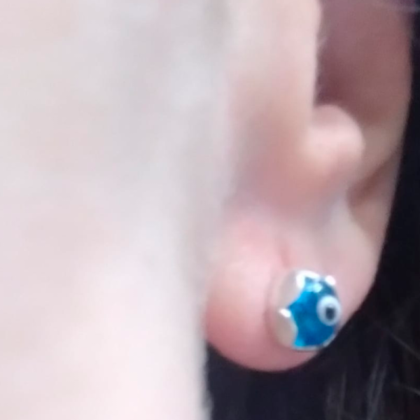 Aros pequeños ojo turco calipso.